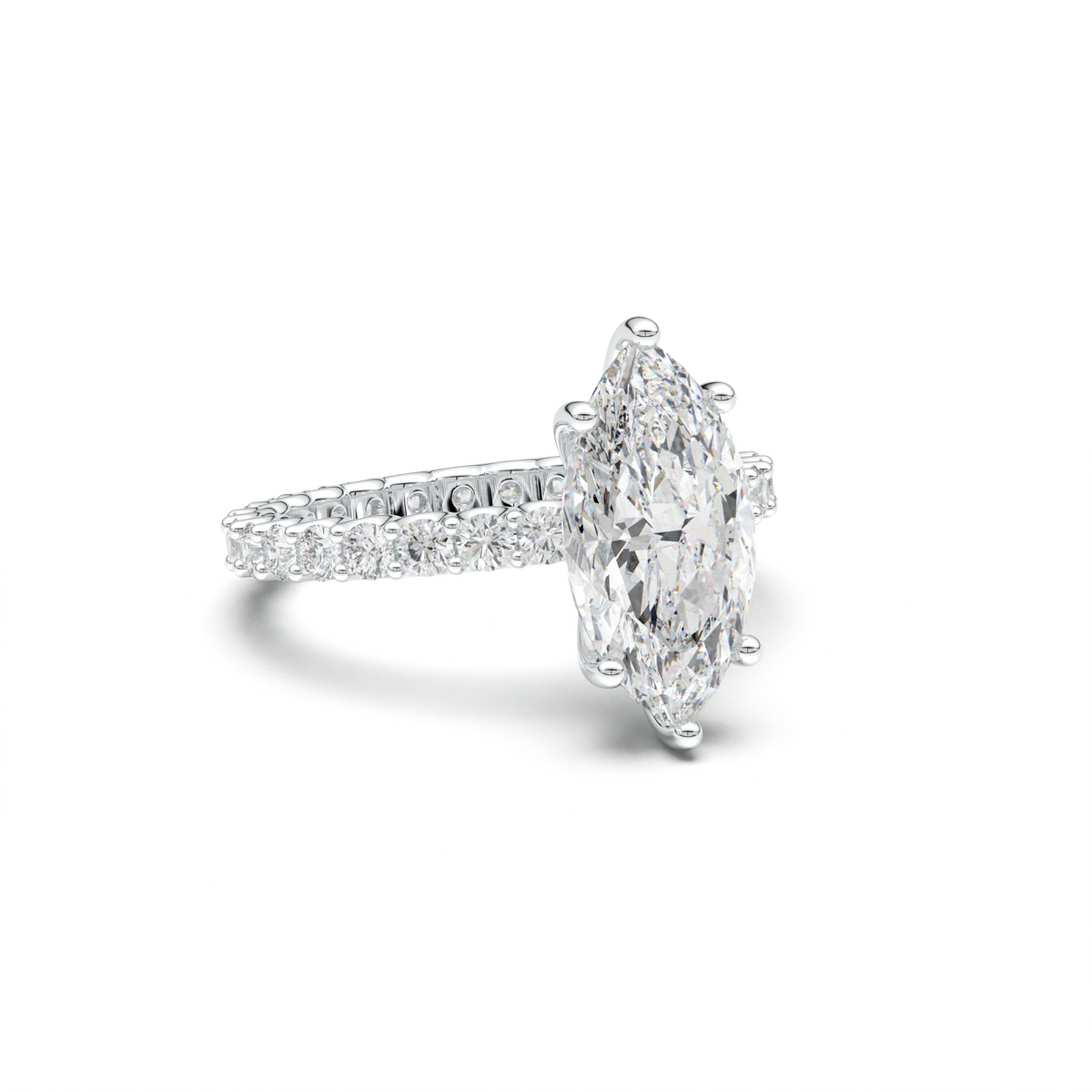 Marquise Pavé Engagement Ring