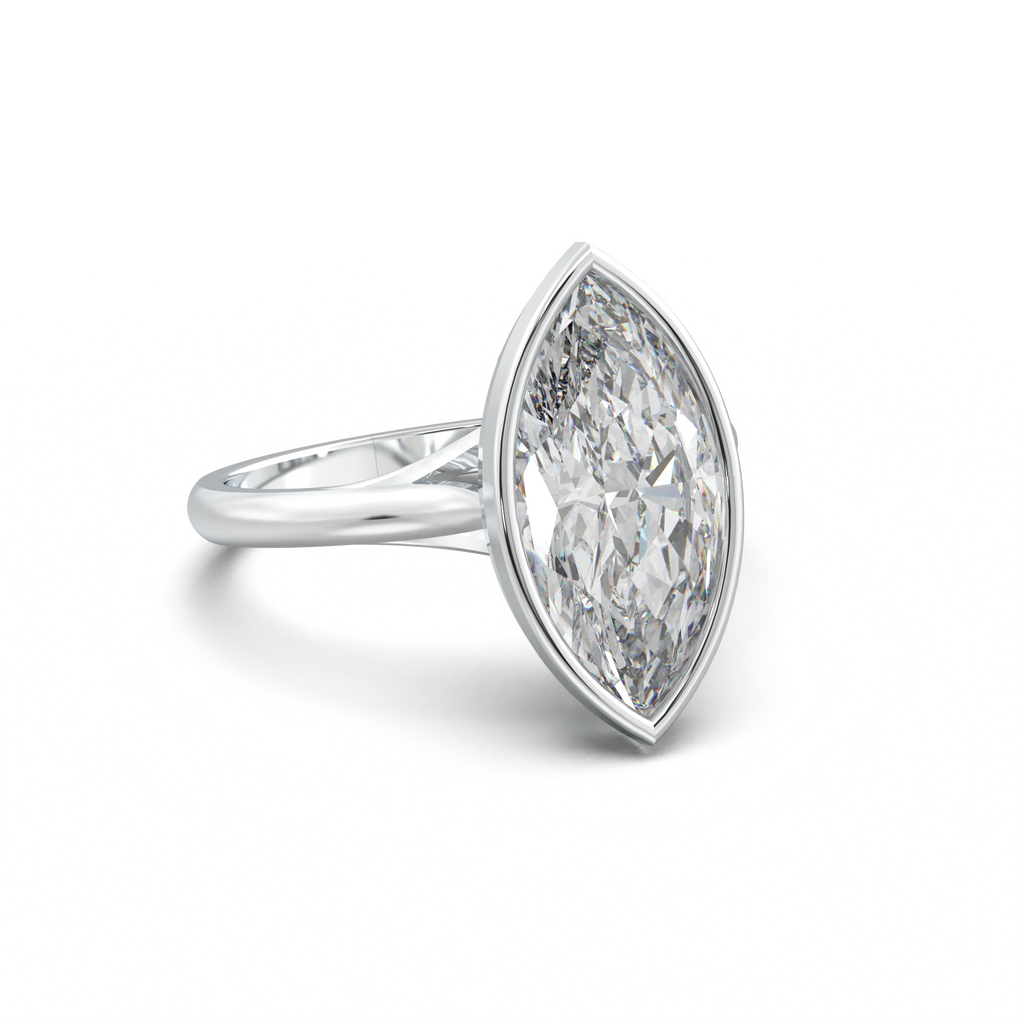 Marquise Bezel Solitaire Engagement Ring