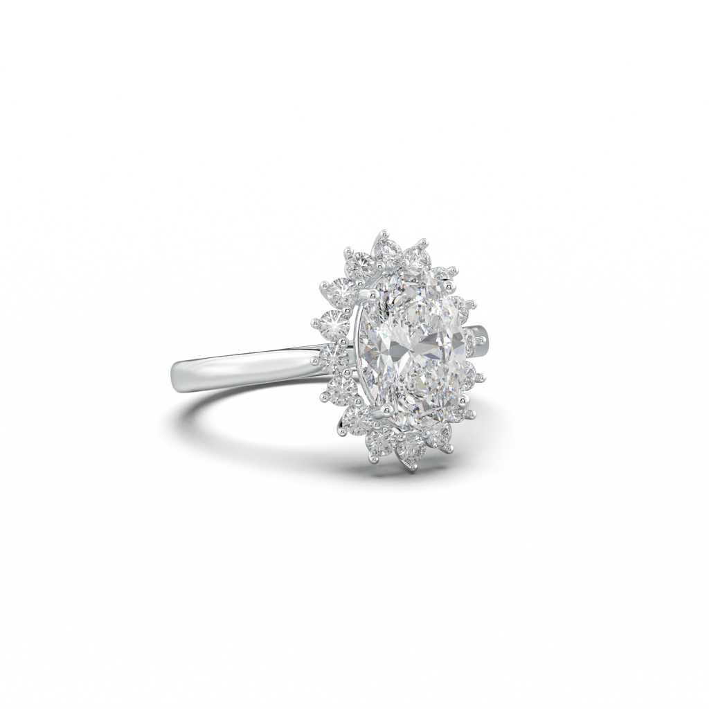Oval Halo Engagement Ring
