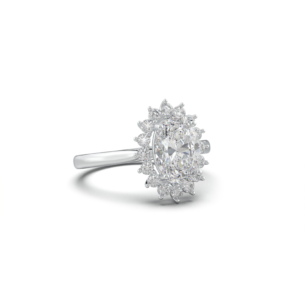 Oval Halo Engagement Ring