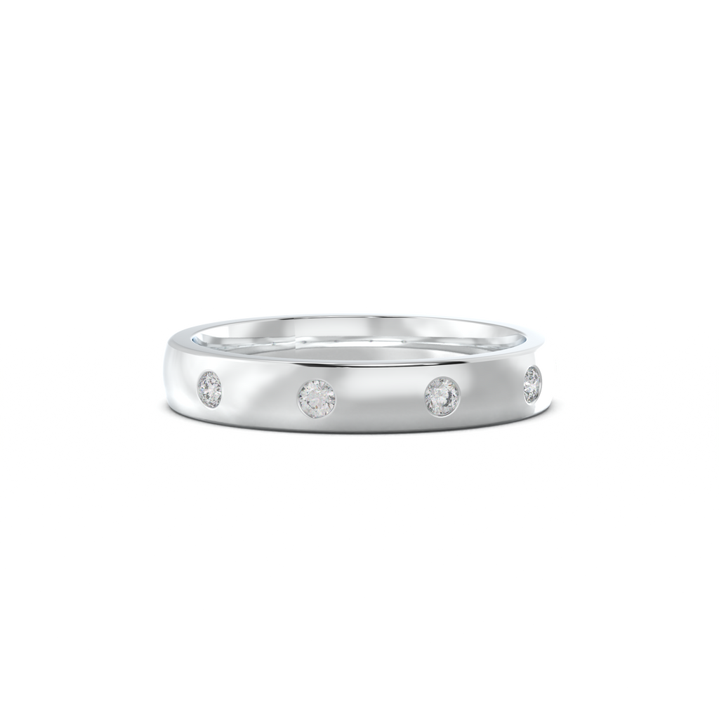 Five-Diamond Flush-Set Men's Band