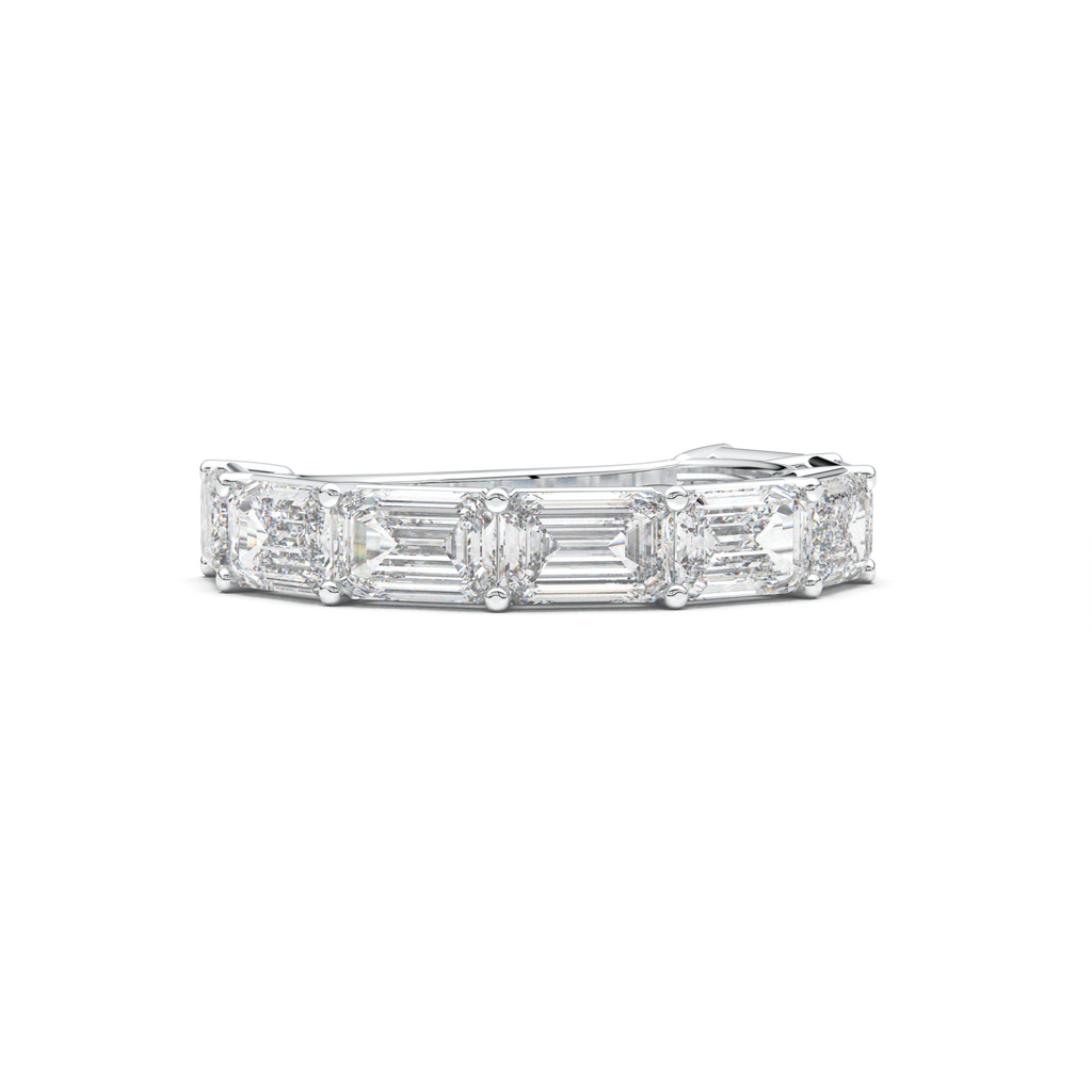 Emerald-Cut Six-Stone Wedding Band