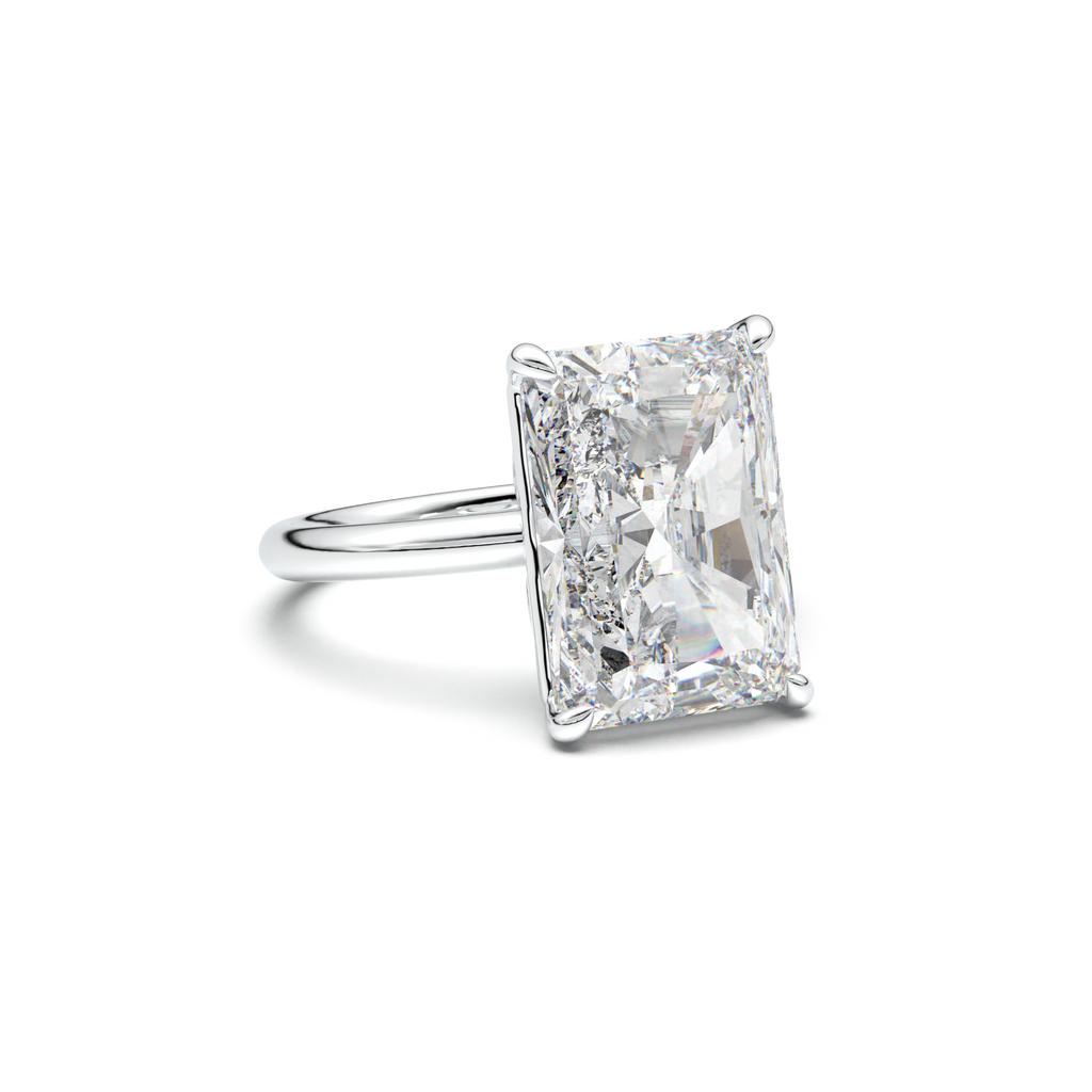Radiant Solitaire Horseshoe Setting Engagement Ring