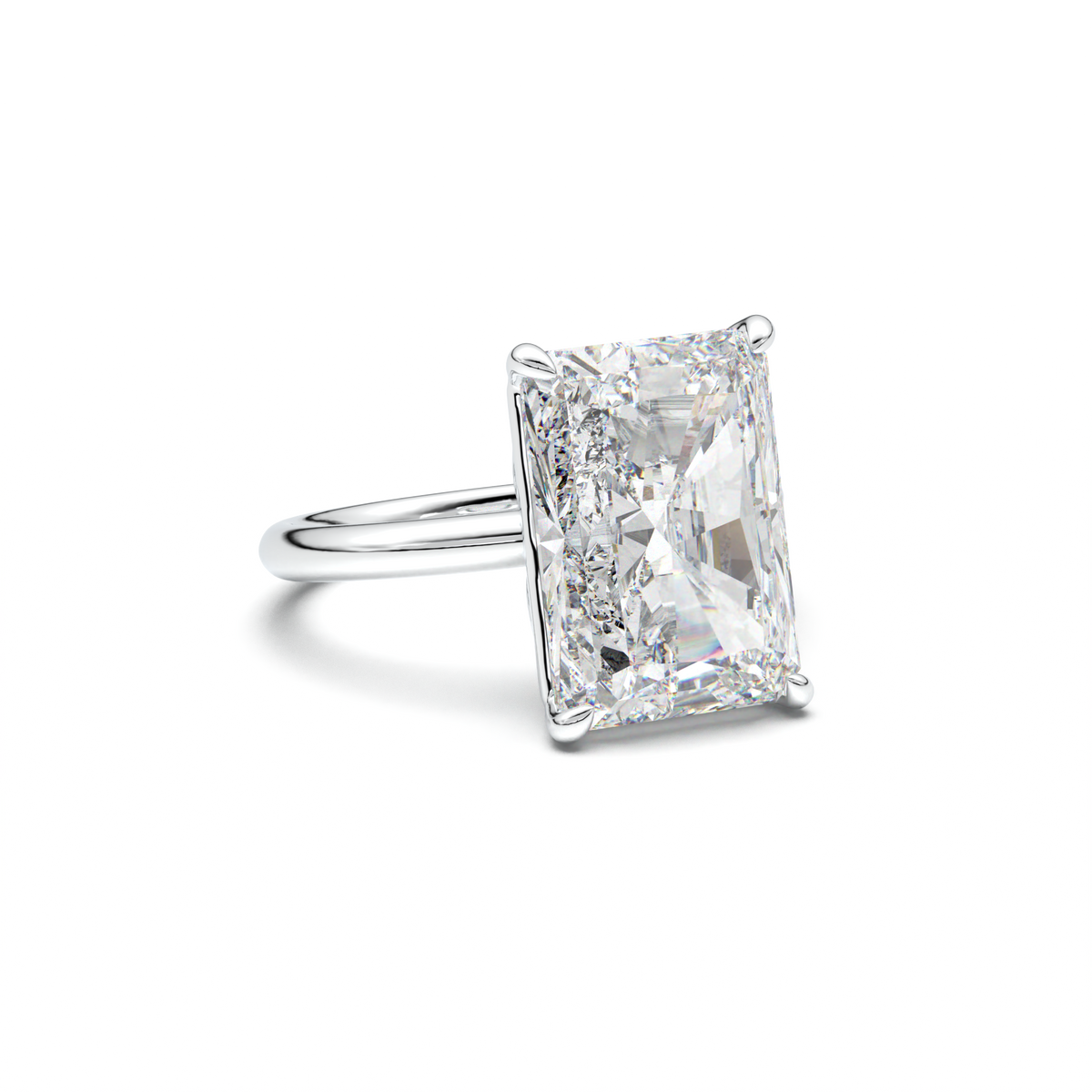 Radiant Solitaire Horseshoe Setting Engagement Ring