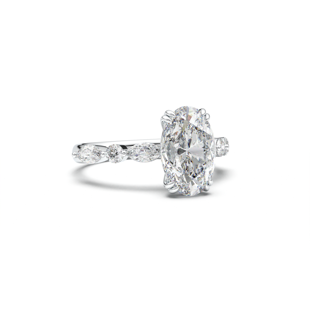 Oval Mixed-Shape Engagement Ring