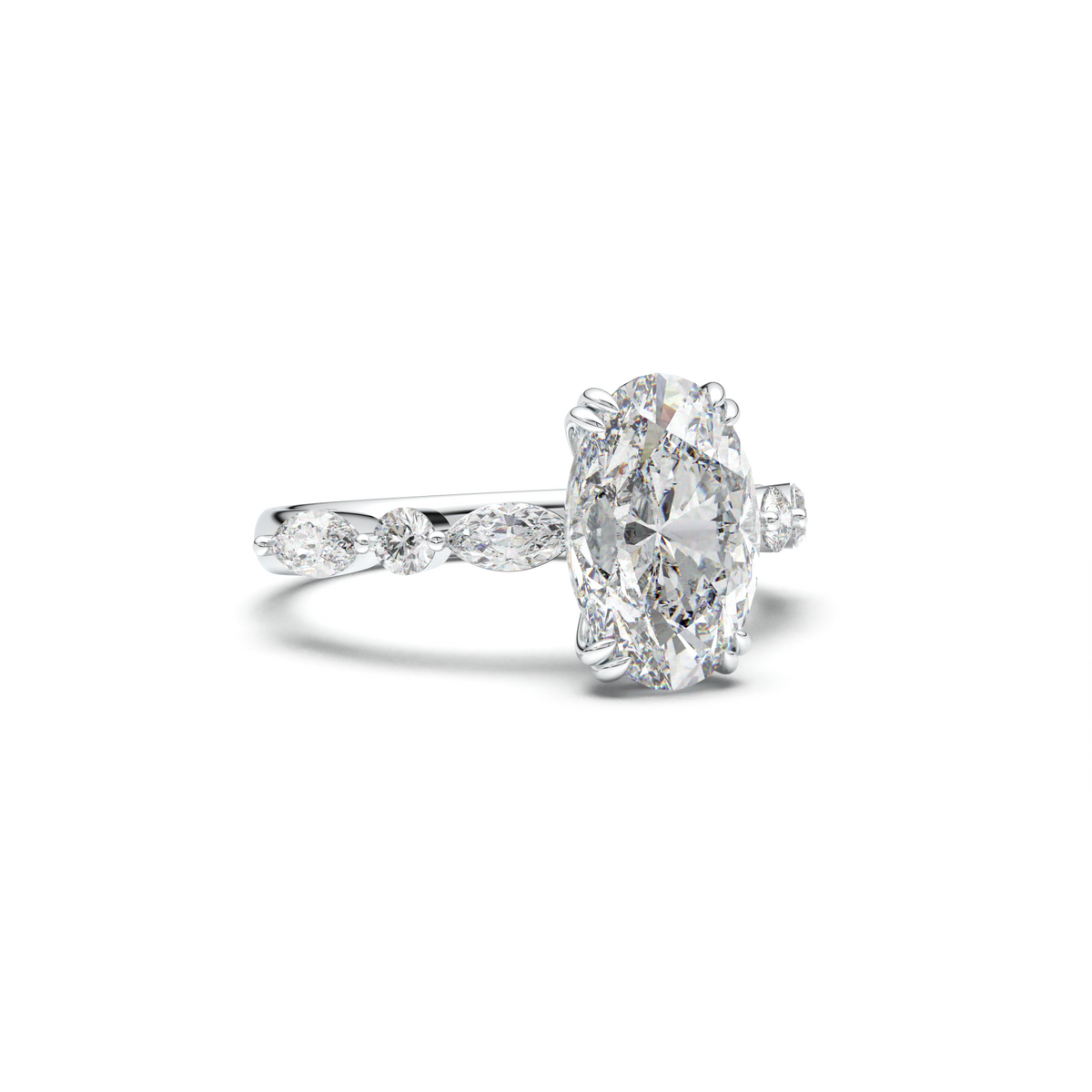 Oval Mixed-Shape Engagement Ring