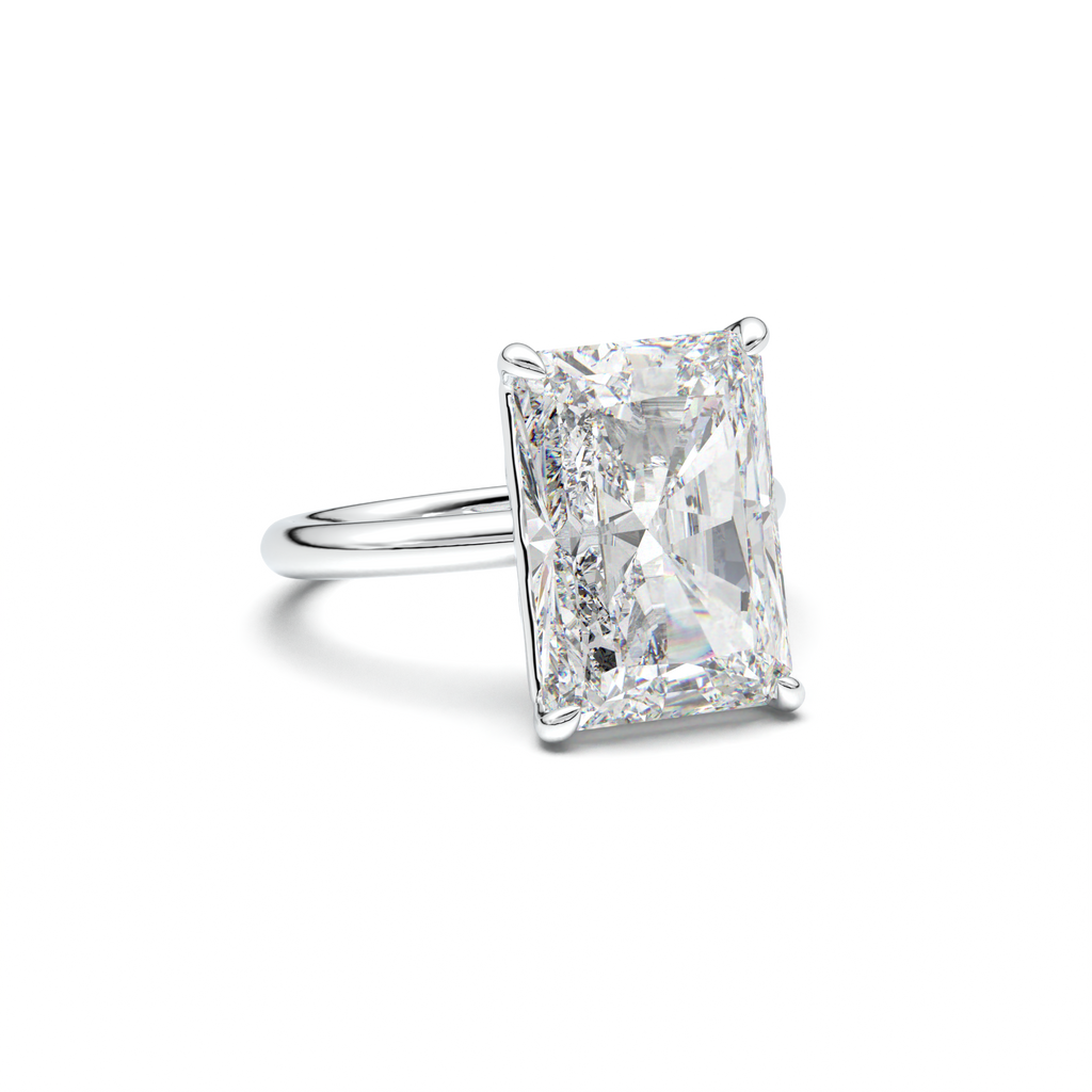 Radiant Solitaire Horseshoe Setting Engagement Ring