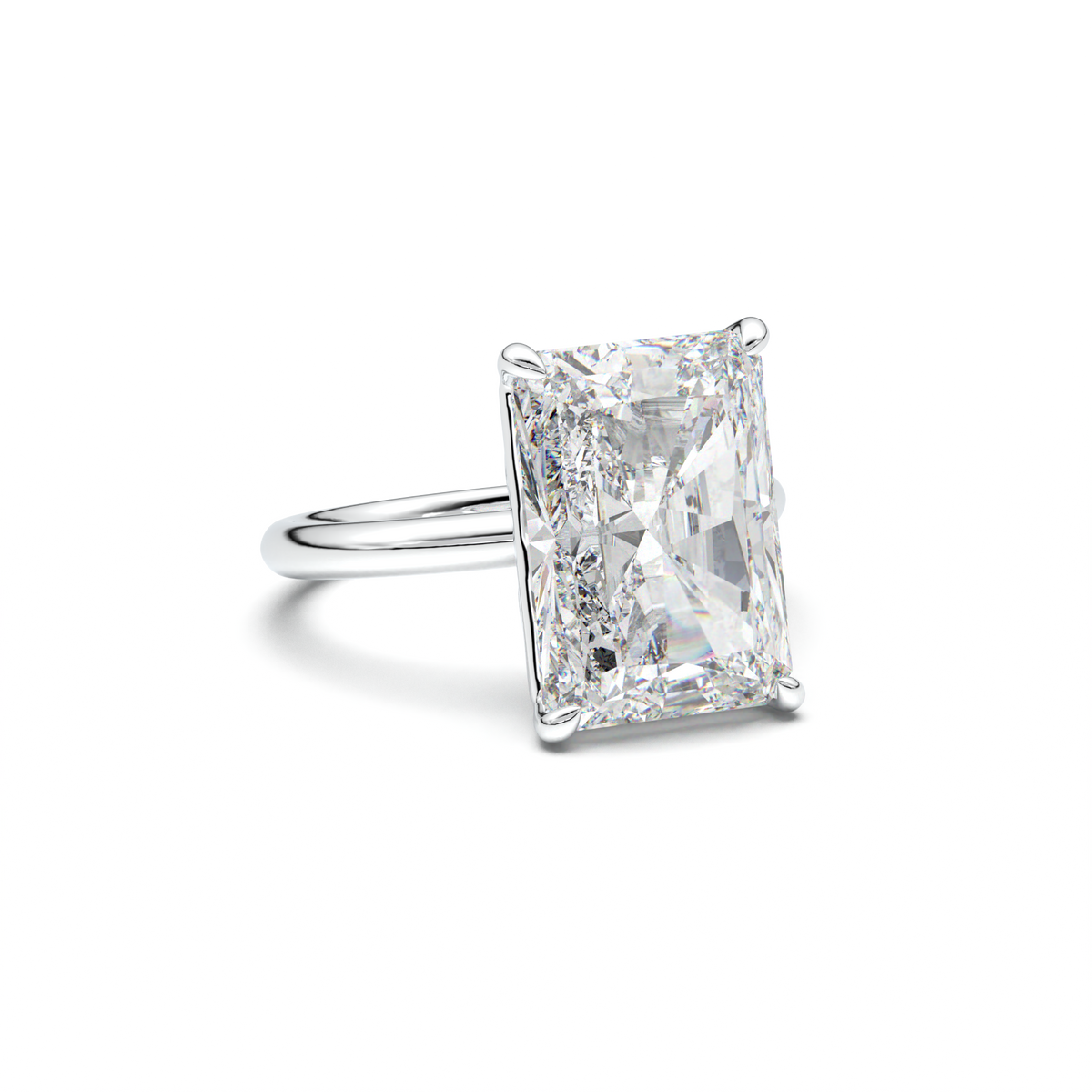 Radiant Solitaire Horseshoe Setting Engagement Ring