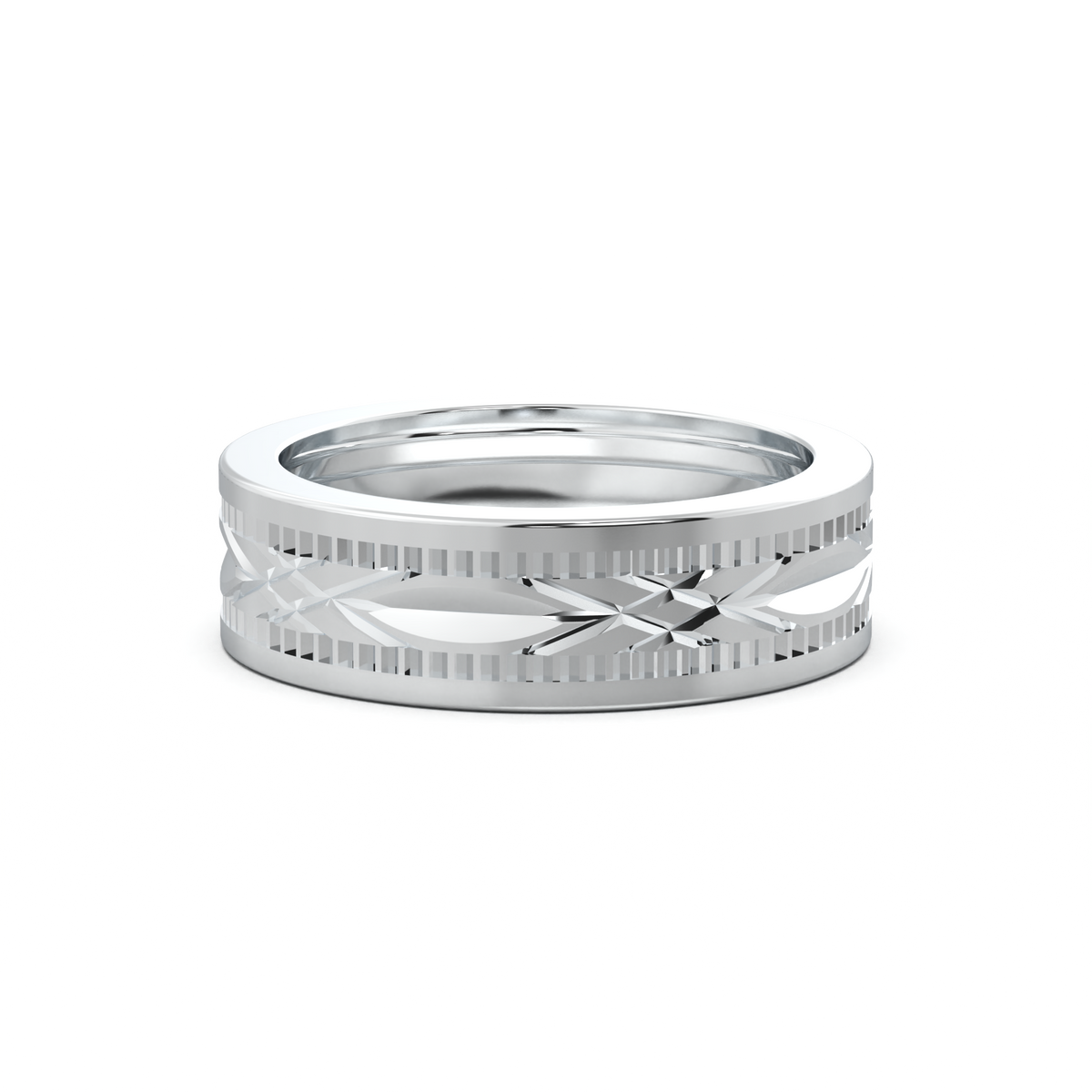 Engraved Geometric Men's Band