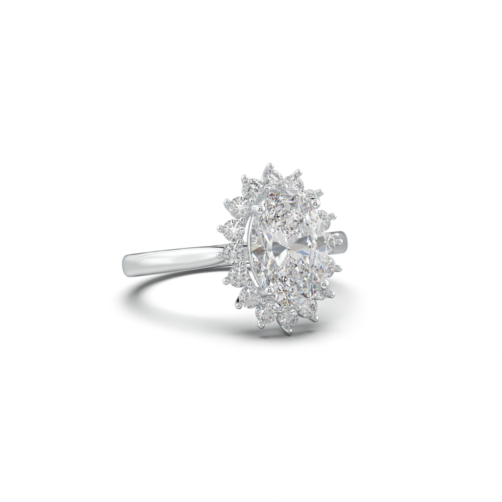 Oval Halo Engagement Ring