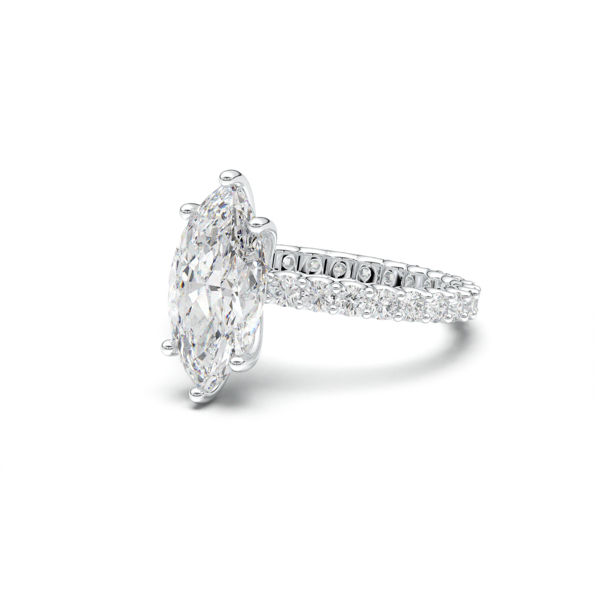 Marquise Pavé Engagement Ring
