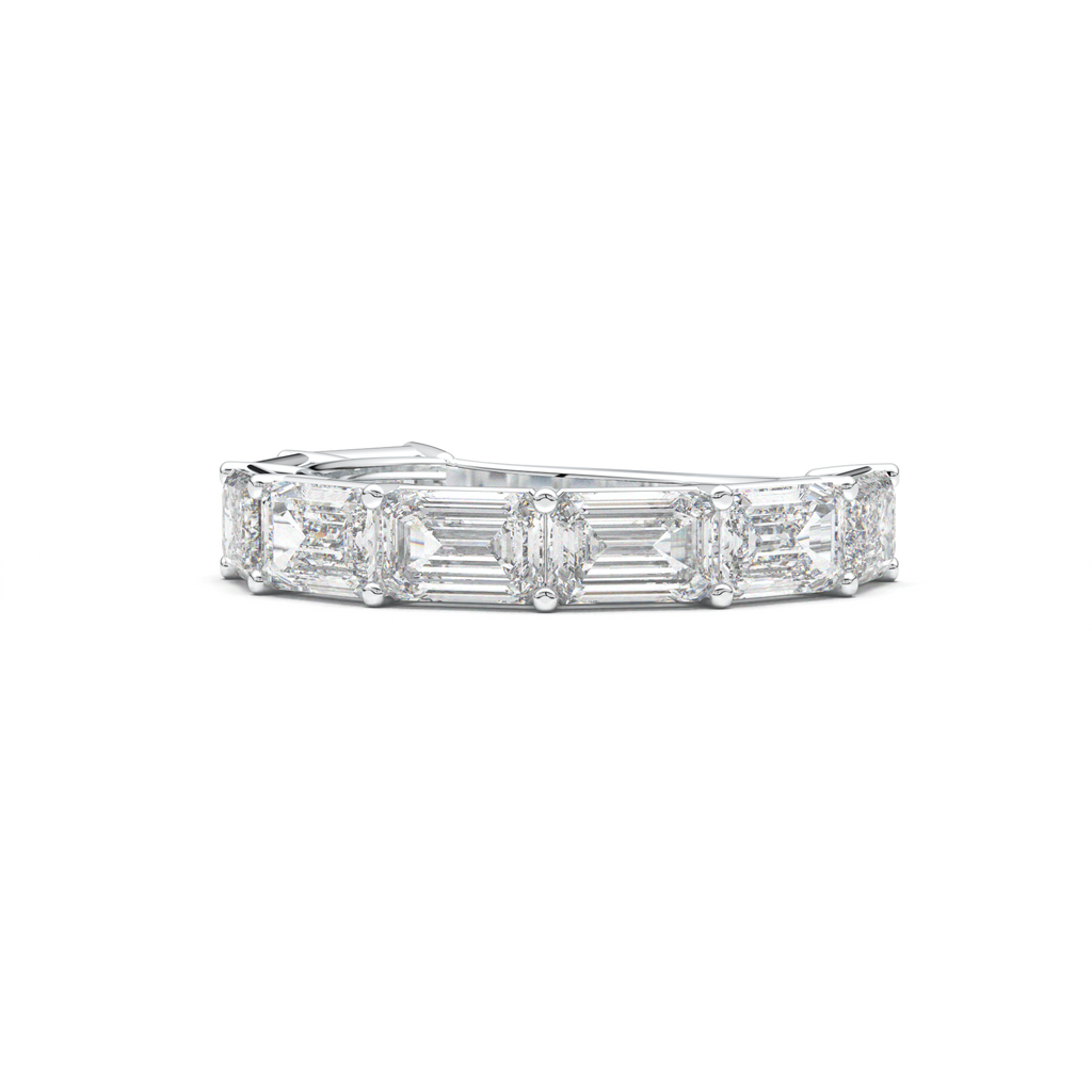 Emerald-Cut Six-Stone Wedding Band