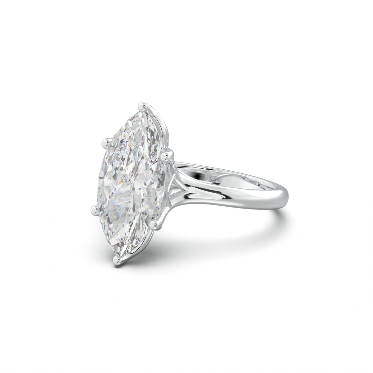 Marquise Solitaire with Hidden Diamond Accent