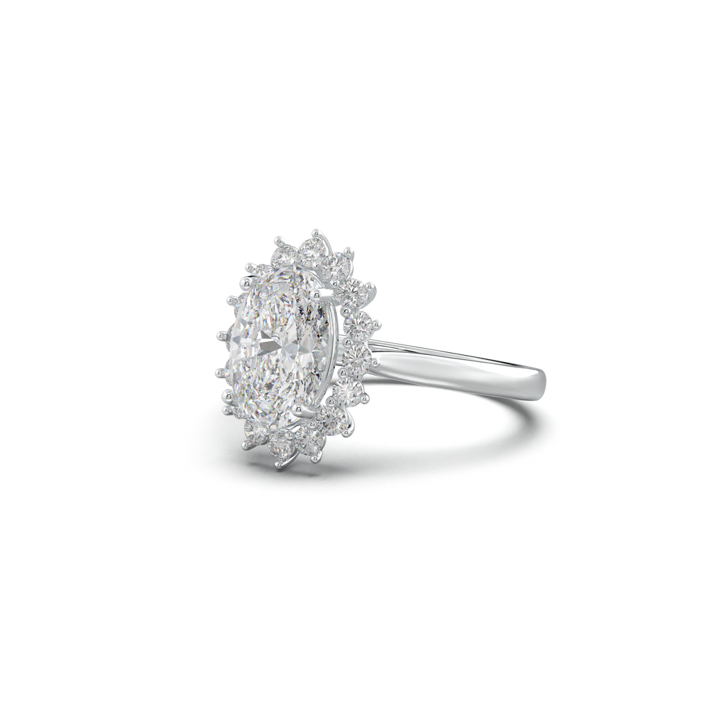 Oval Halo Engagement Ring