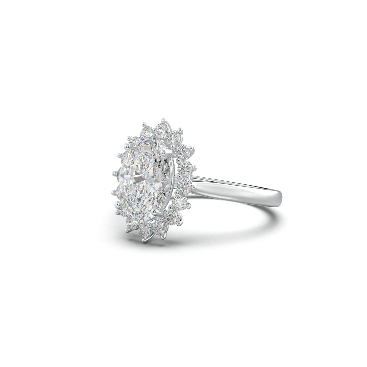 Oval Halo Engagement Ring
