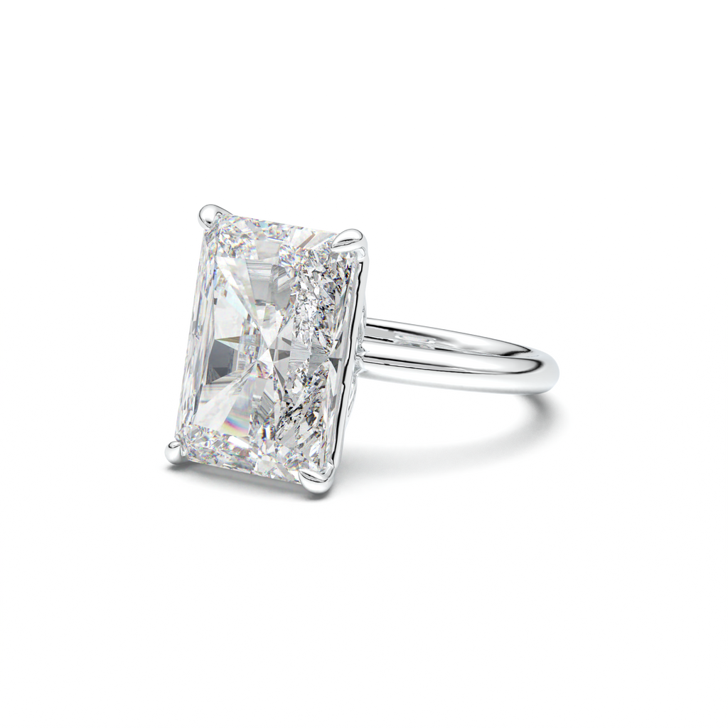 Radiant Solitaire Horseshoe Setting Engagement Ring