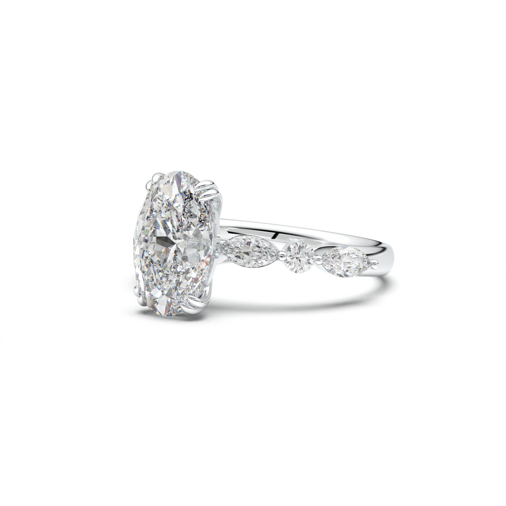 Oval Mixed-Shape Engagement Ring