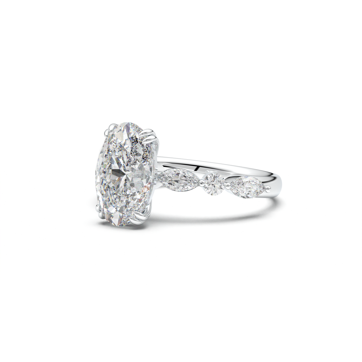 Oval Mixed-Shape Engagement Ring