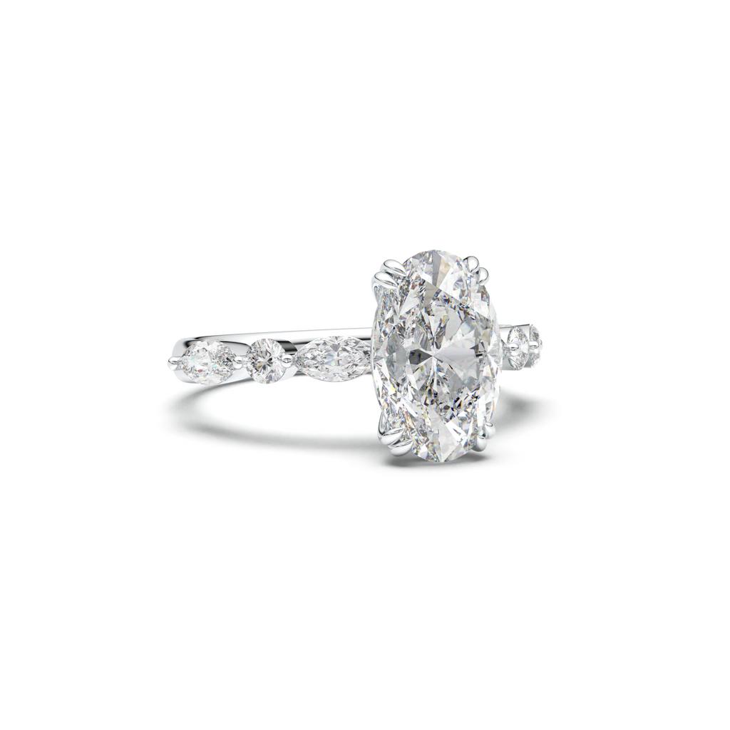 Oval Mixed-Shape Engagement Ring