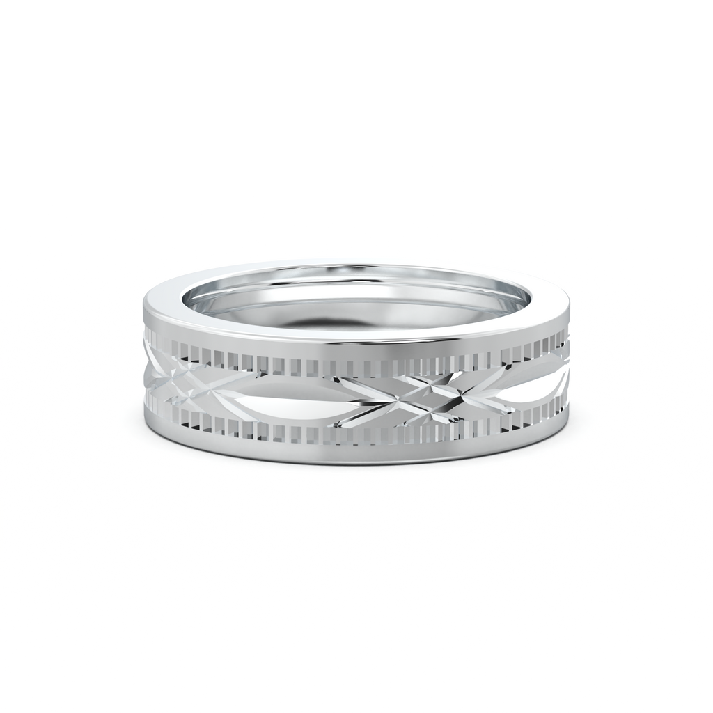 Engraved Geometric Men's Band