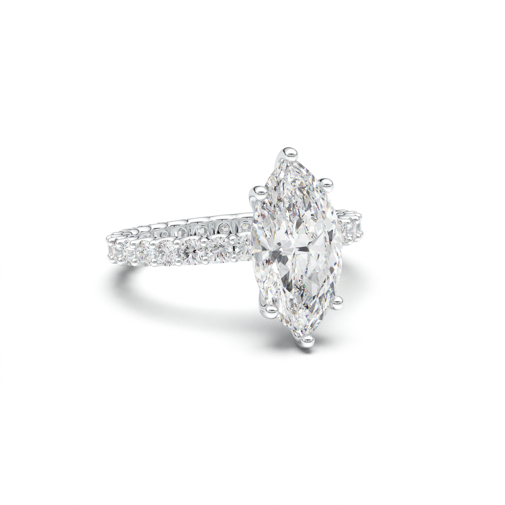 Marquise Pavé Engagement Ring