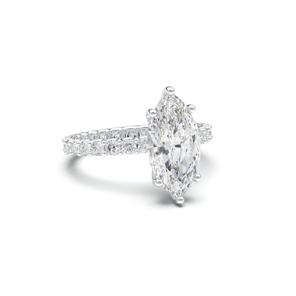 Marquise Pavé Engagement Ring