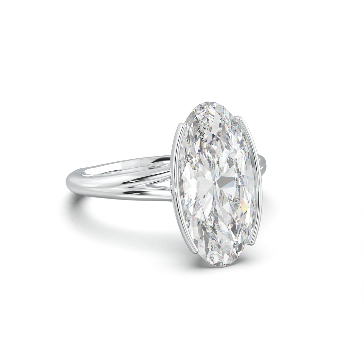 Moval Halo Pavé Engagement Ring