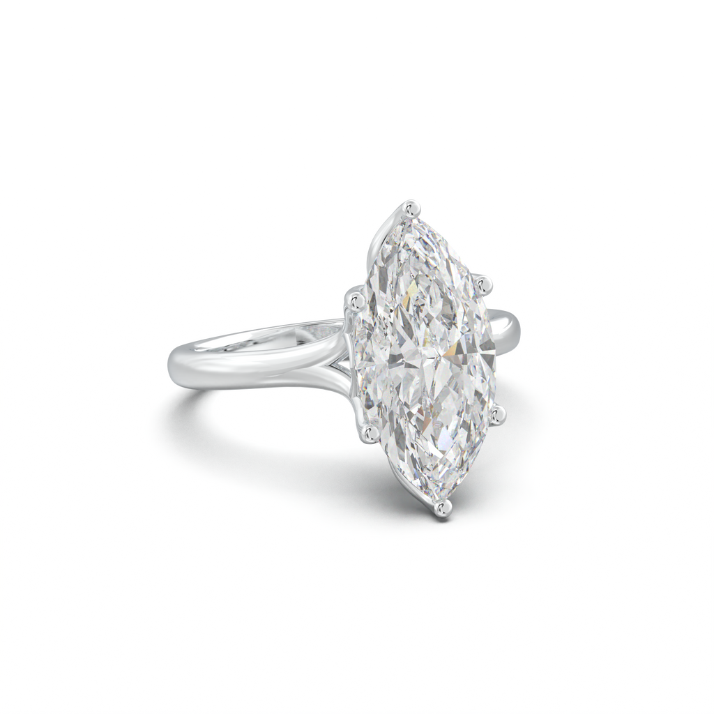 Marquise Solitaire with Hidden Diamond Accent