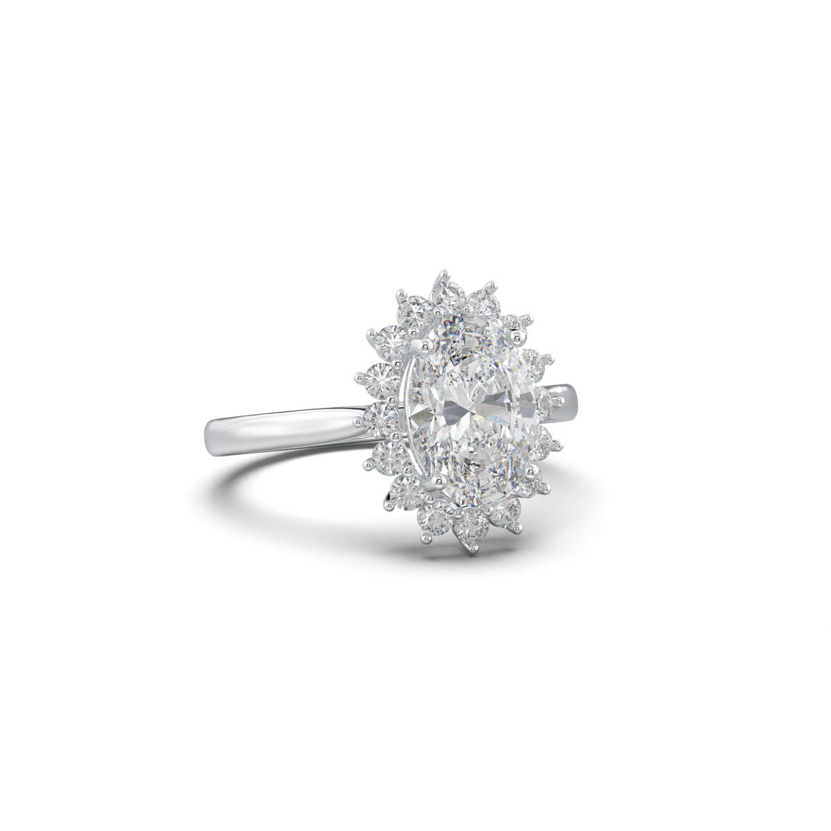 Oval Halo Engagement Ring