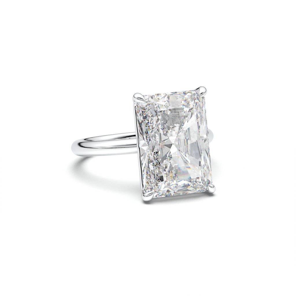 Radiant Solitaire Horseshoe Setting Engagement Ring