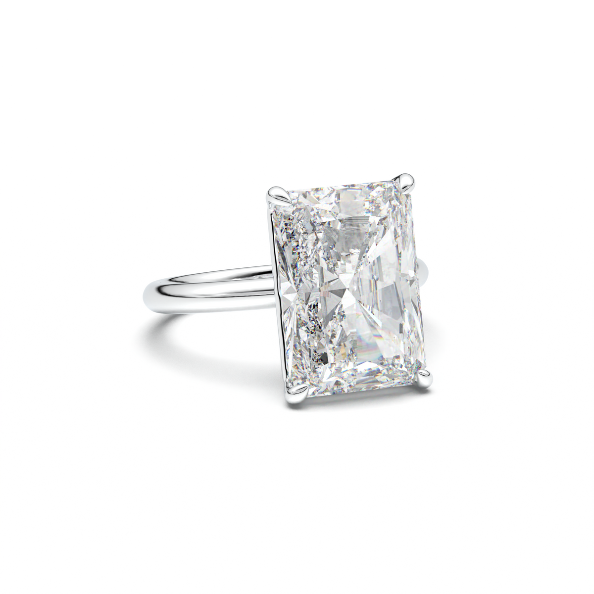 Radiant Solitaire Horseshoe Setting Engagement Ring