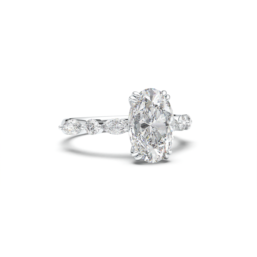 Oval Mixed-Shape Engagement Ring