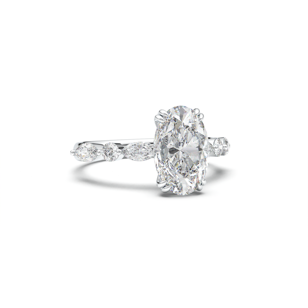 Oval Mixed-Shape Engagement Ring