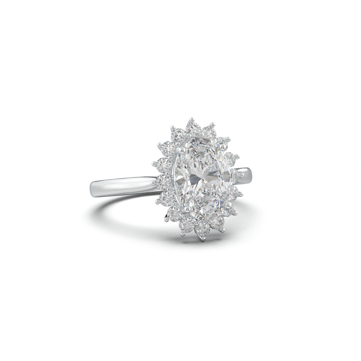 Oval Halo Engagement Ring