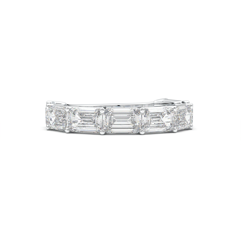 Emerald-Cut Six-Stone Wedding Band