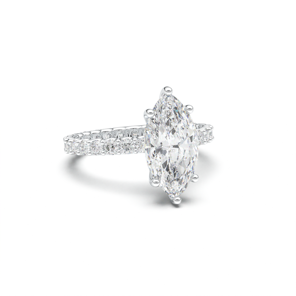 Marquise Pavé Engagement Ring
