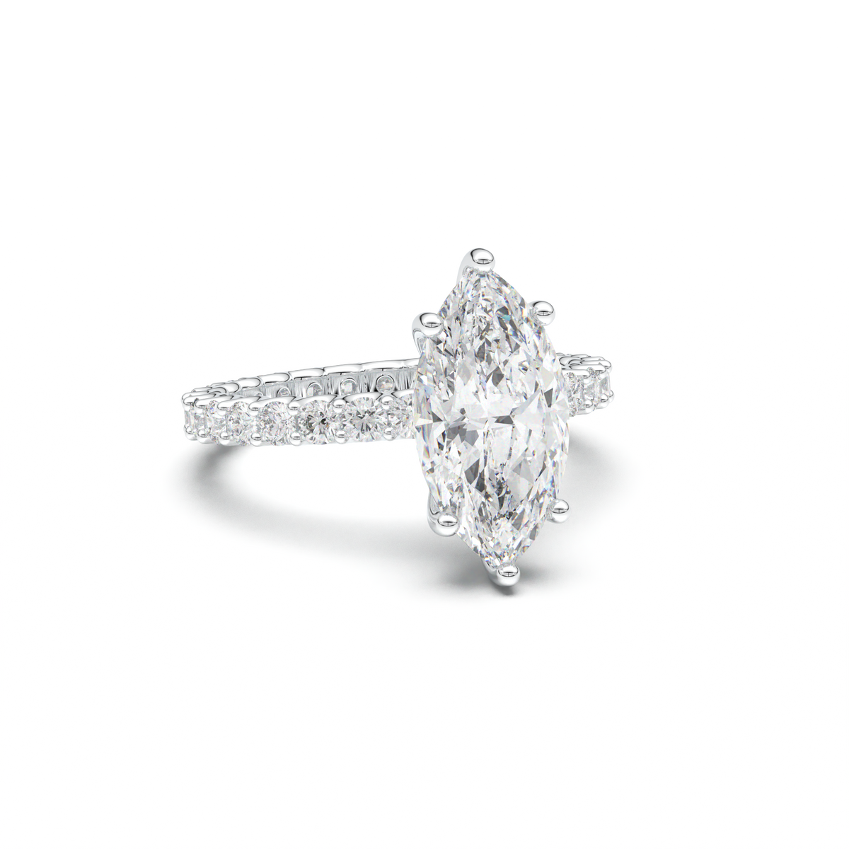 Marquise Pavé Engagement Ring
