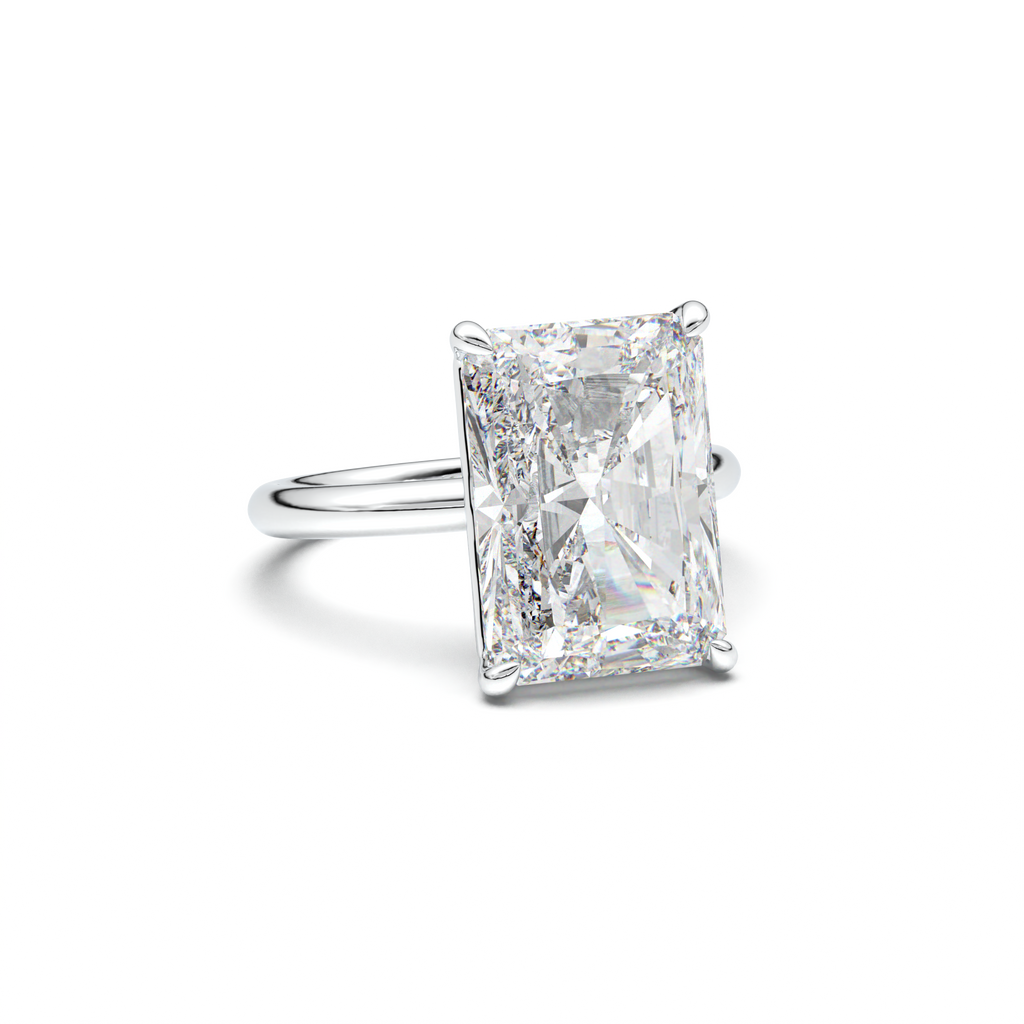 Radiant Solitaire Horseshoe Setting Engagement Ring