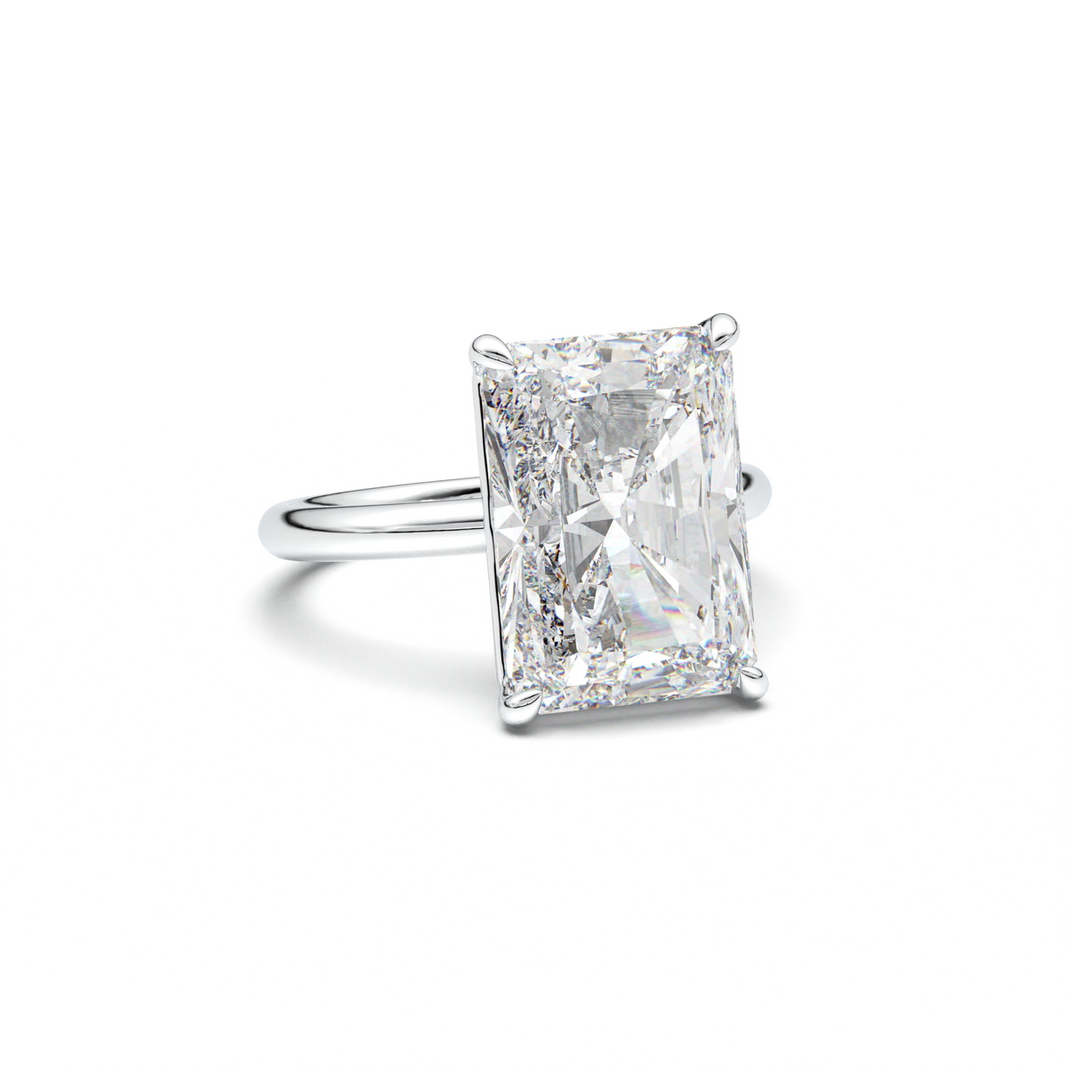 Radiant Solitaire Horseshoe Setting Engagement Ring