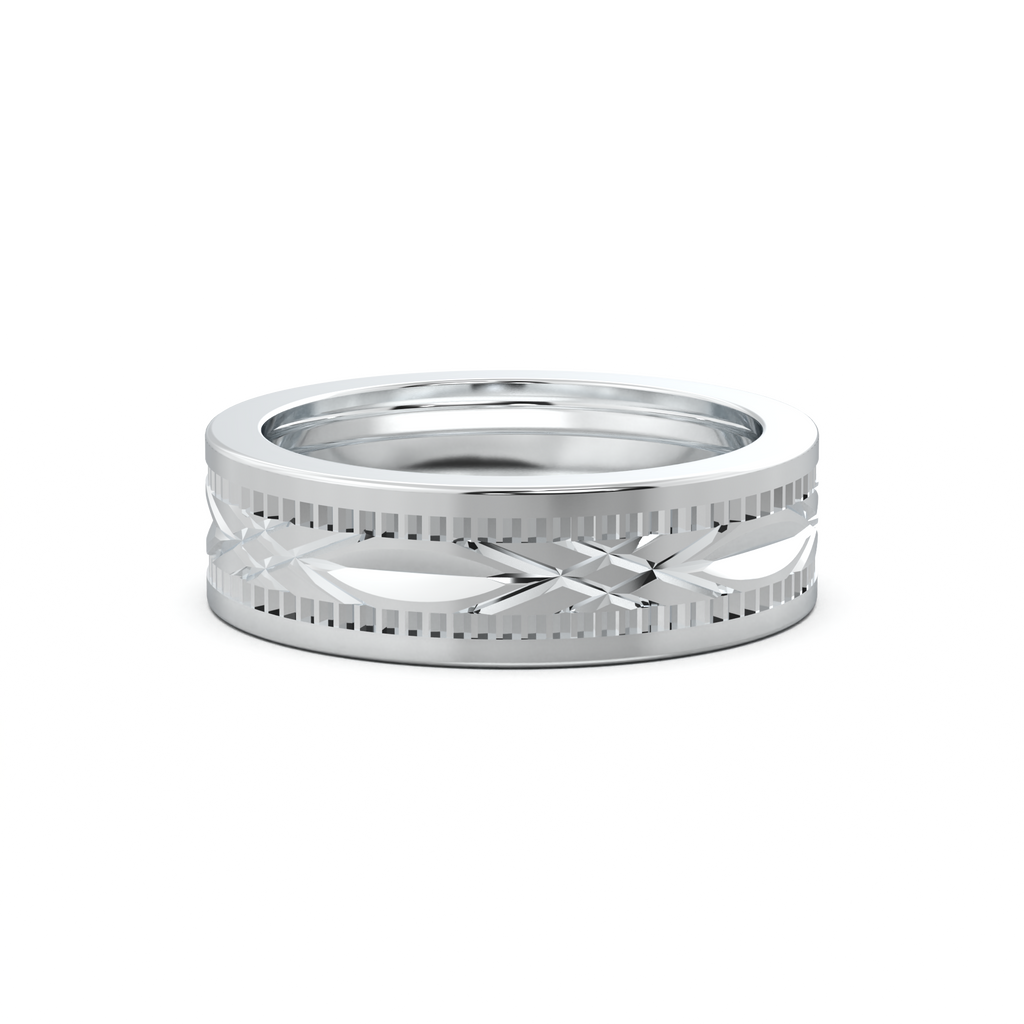 Engraved Geometric Men's Band