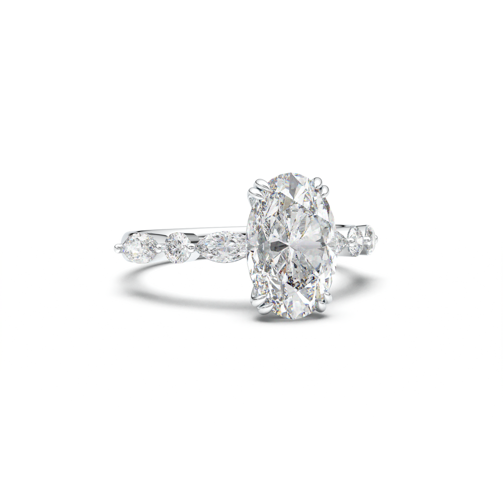 Oval Mixed-Shape Engagement Ring