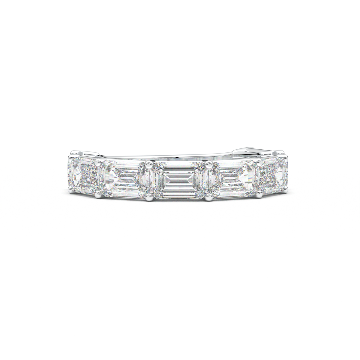 Emerald-Cut Six-Stone Wedding Band