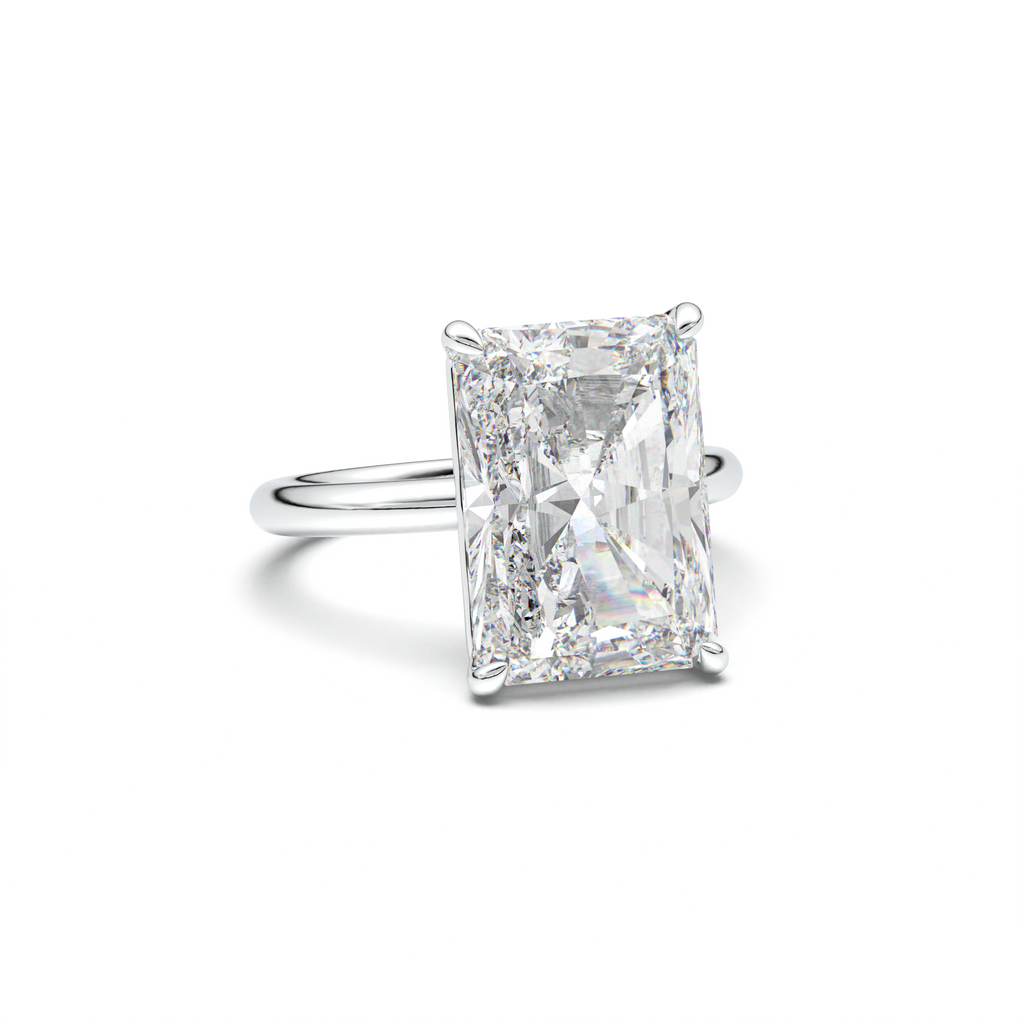 Radiant Solitaire Horseshoe Setting Engagement Ring