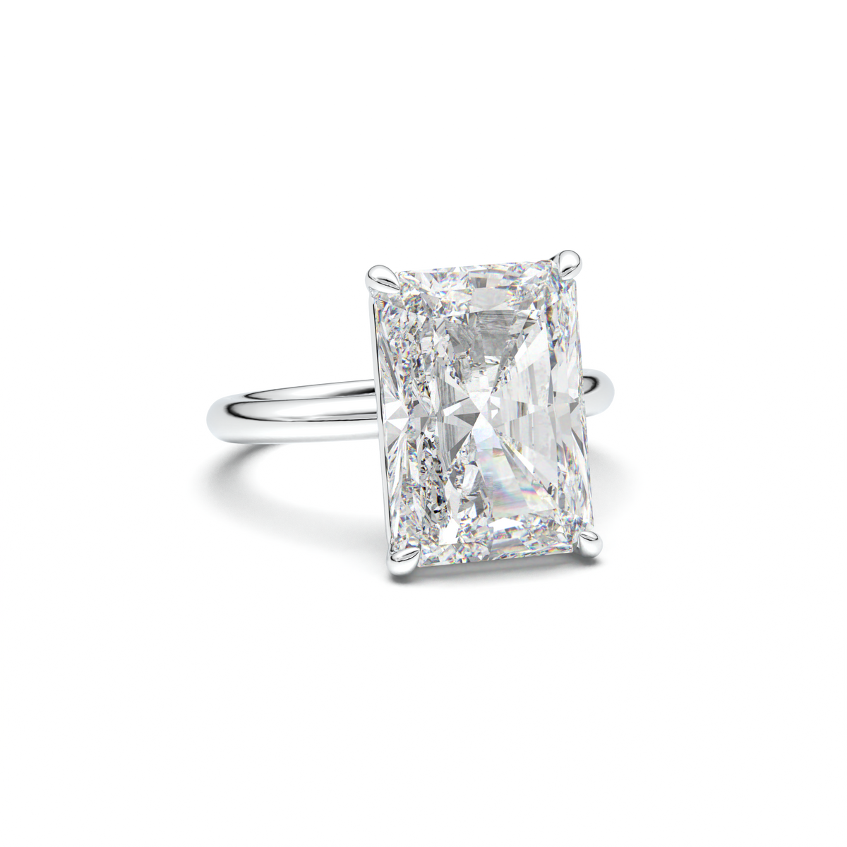 Radiant Solitaire Horseshoe Setting Engagement Ring