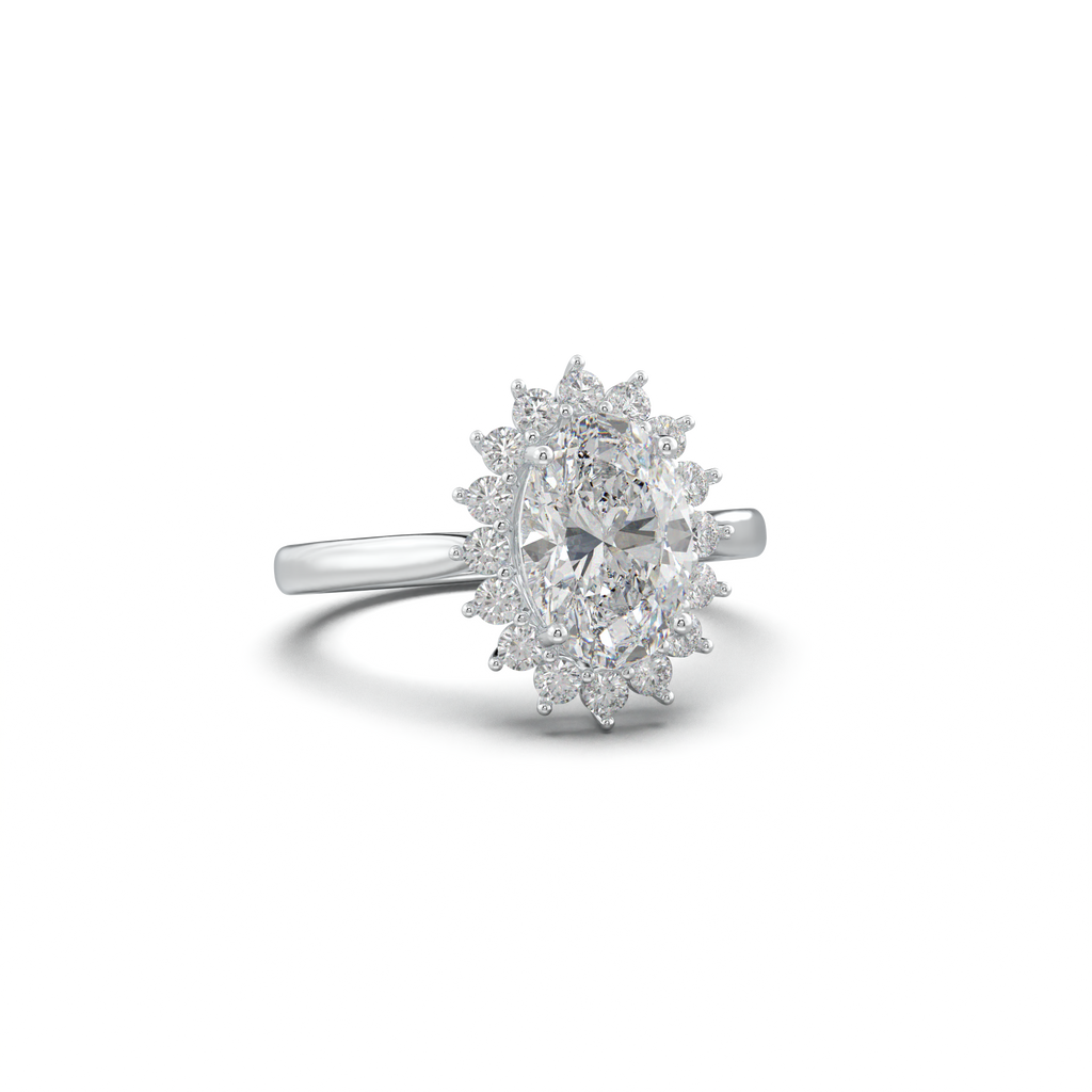 Oval Halo Engagement Ring