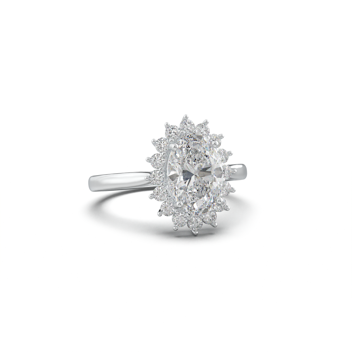 Oval Halo Engagement Ring
