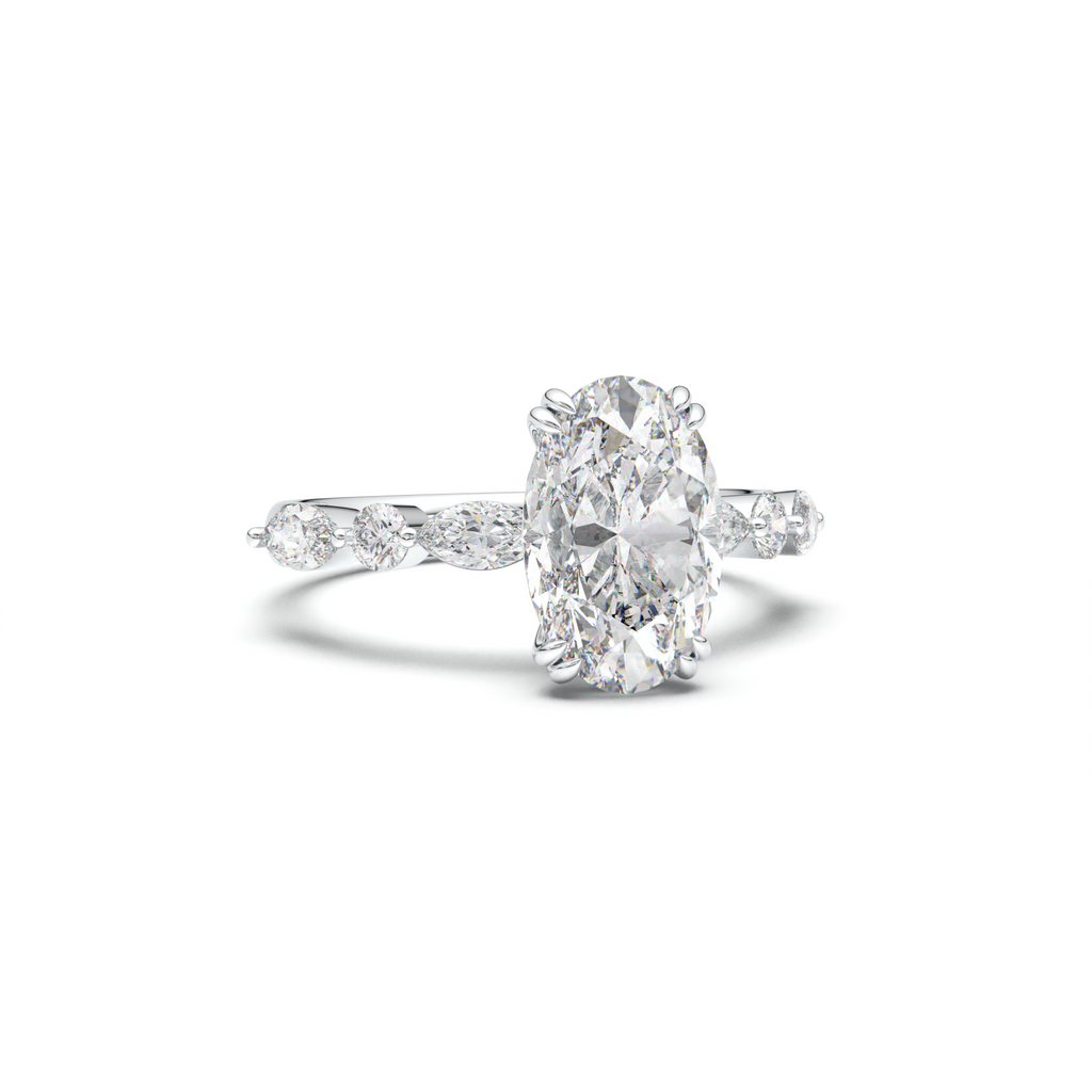 Oval Mixed-Shape Engagement Ring