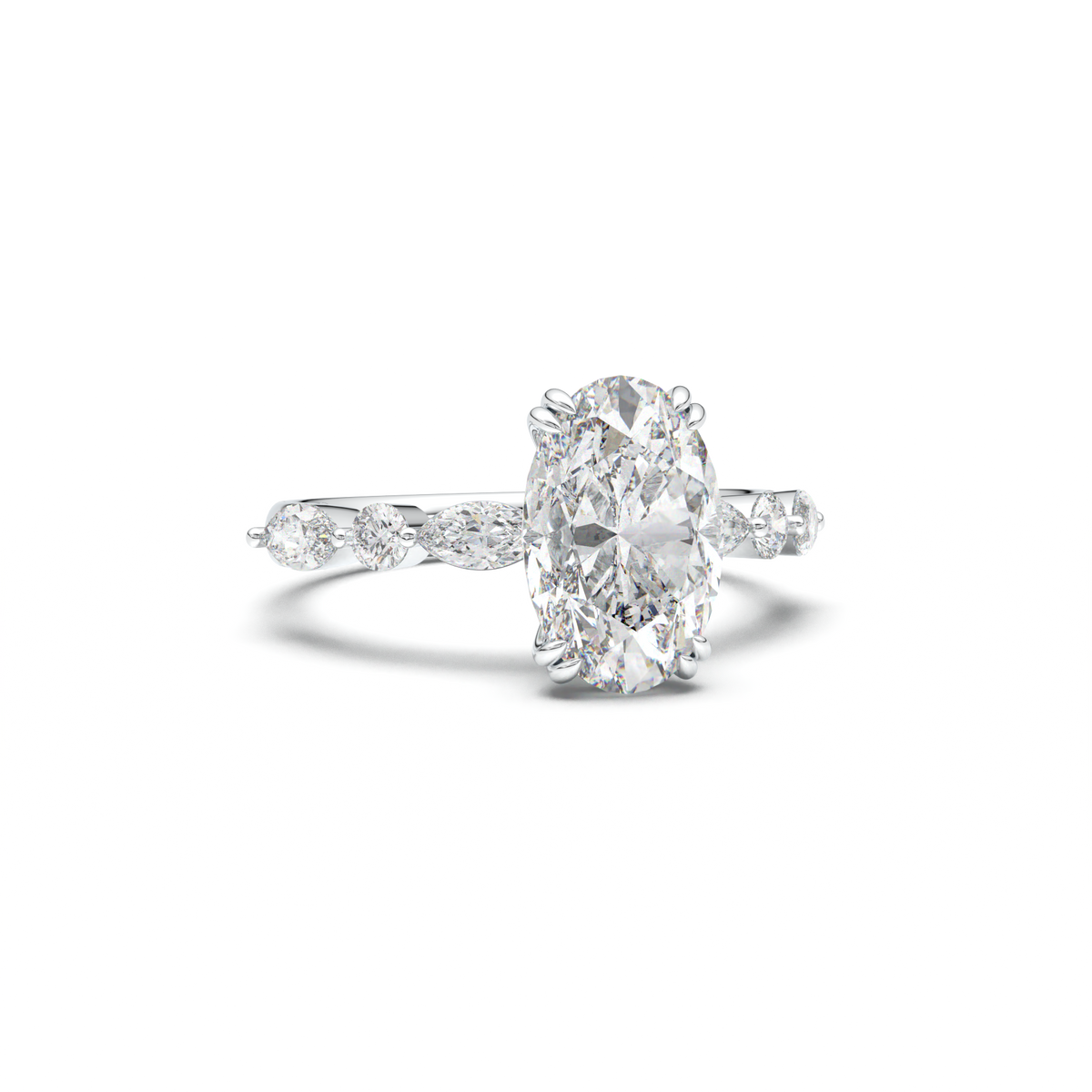 Oval Mixed-Shape Engagement Ring