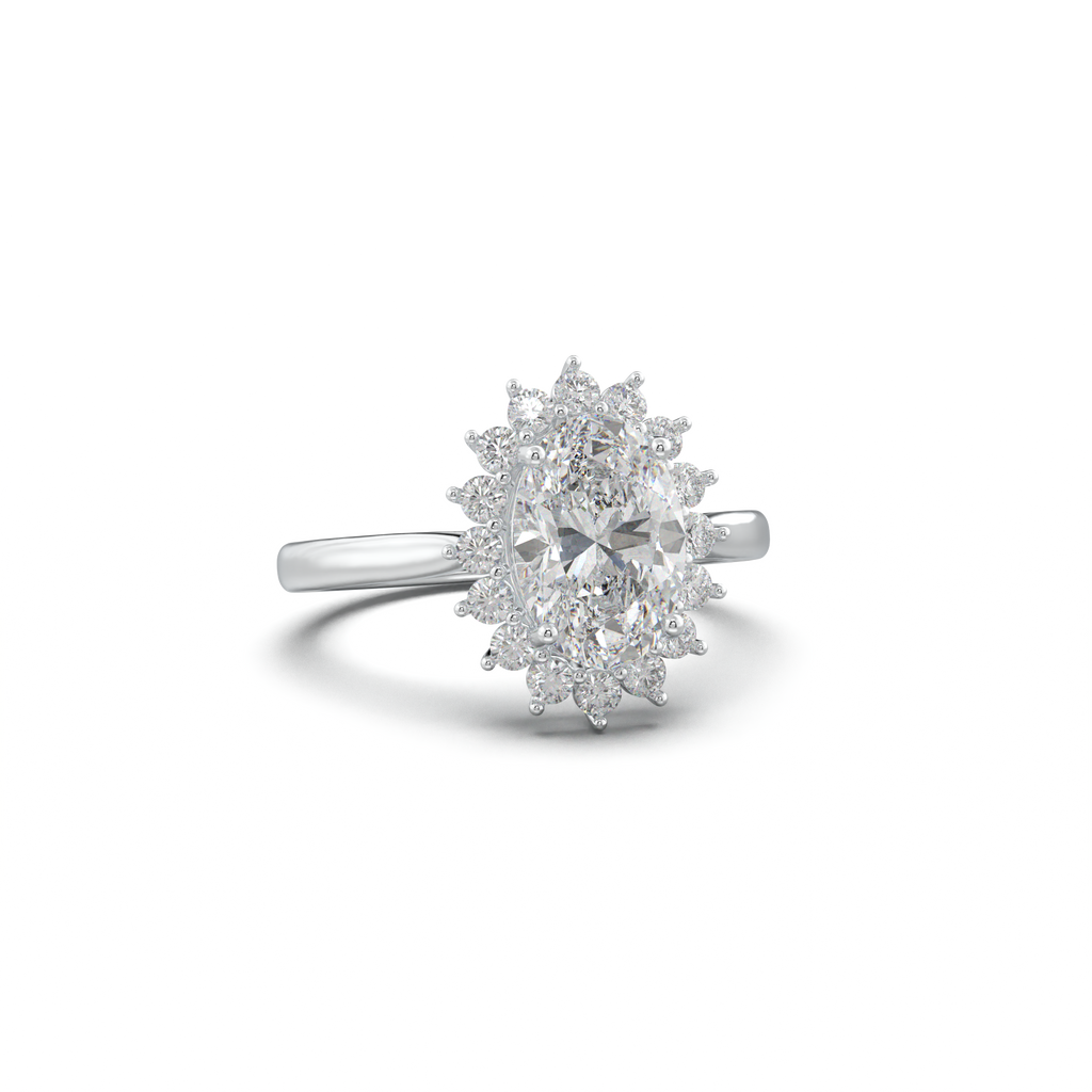 Oval Halo Engagement Ring