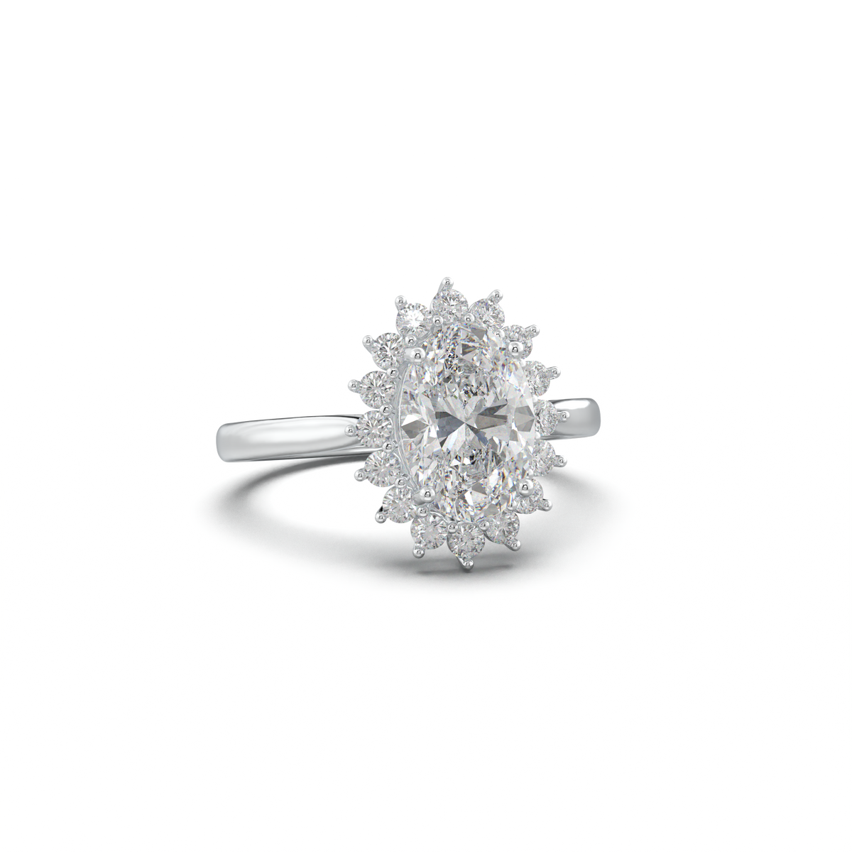 Oval Halo Engagement Ring
